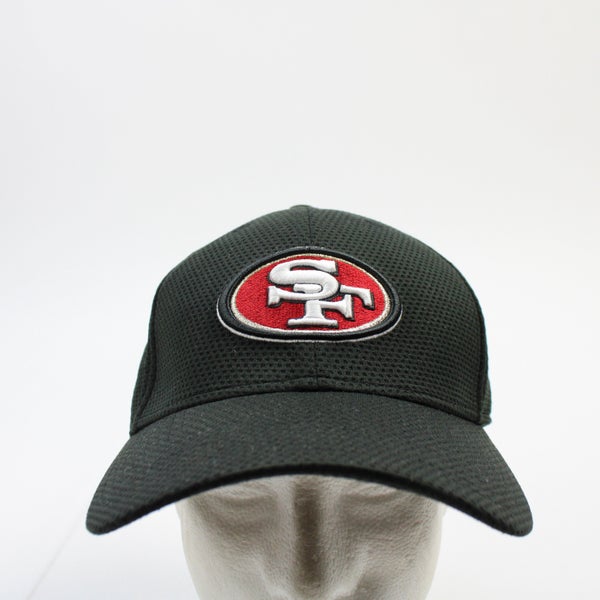 San Francisco 49ers New Era 39thirty Fitted Hat Unisex Black/White Used  LG/XL