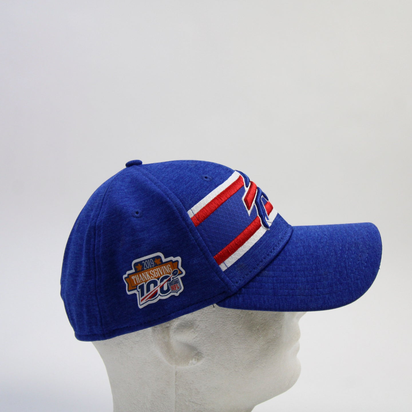 Buffalo Bills New Era 39thirty Fitted Hat Unisex Blue/Camouflage Used LG/XL  - Locker Room Direct