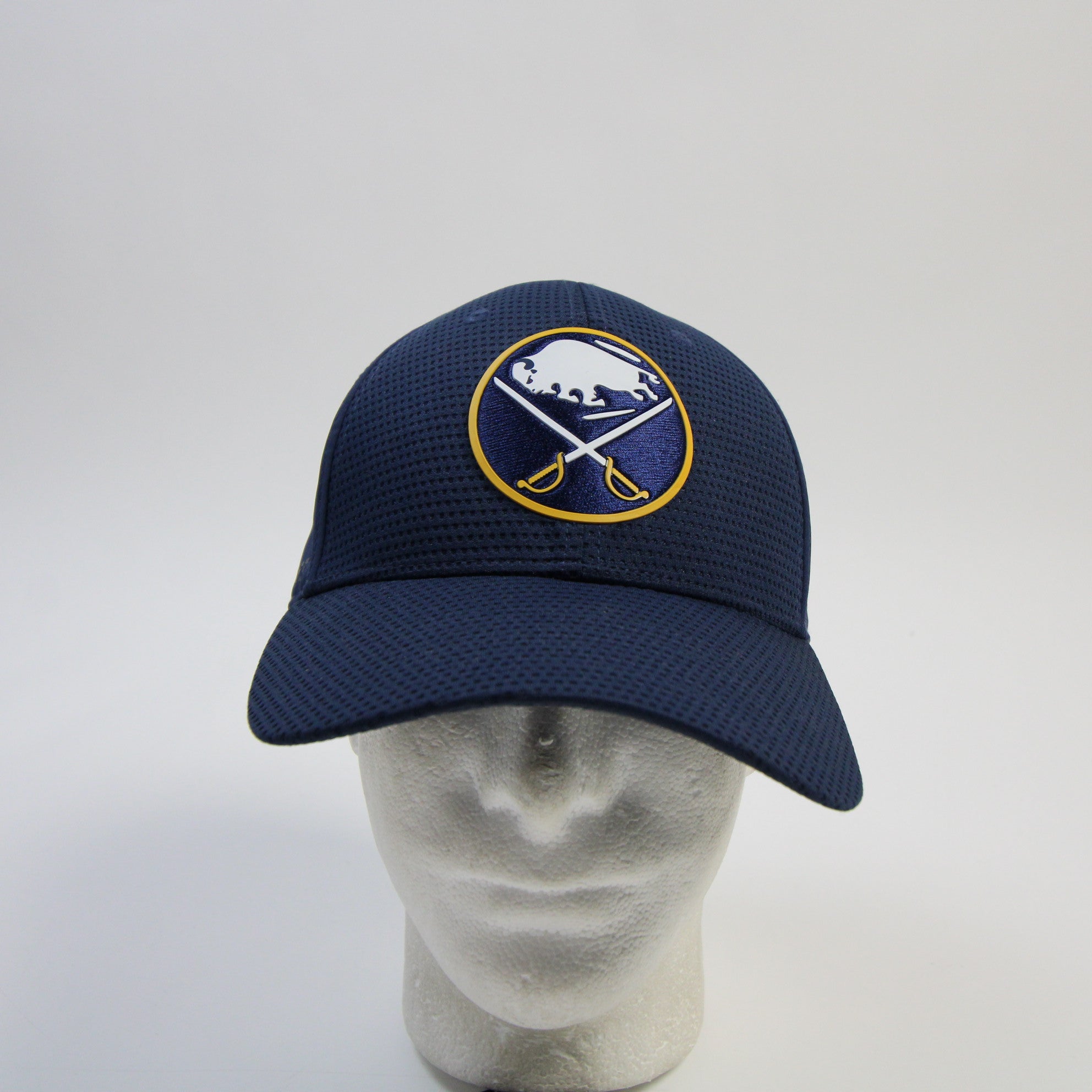 Buffalo Bills NFL SHIELD PINWHEEL Navy White Fitted Hat by Reebok