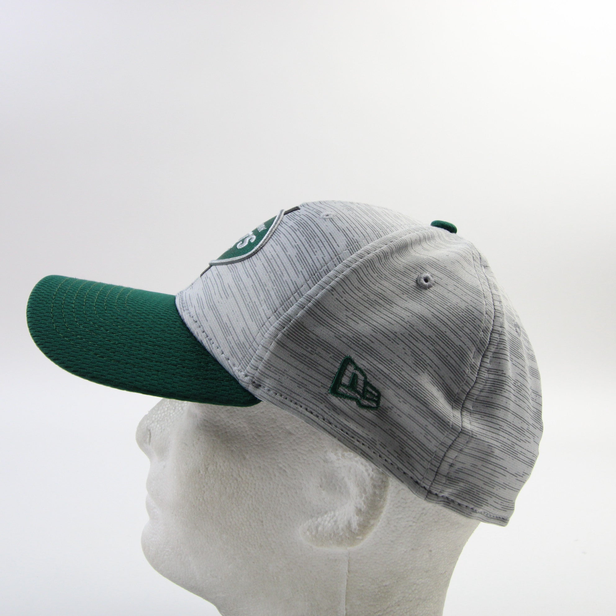 Men's New Era Heather Gray/Green New York Jets 2018 NFL Sideline Road Official 59FIFTY Fitted Hat