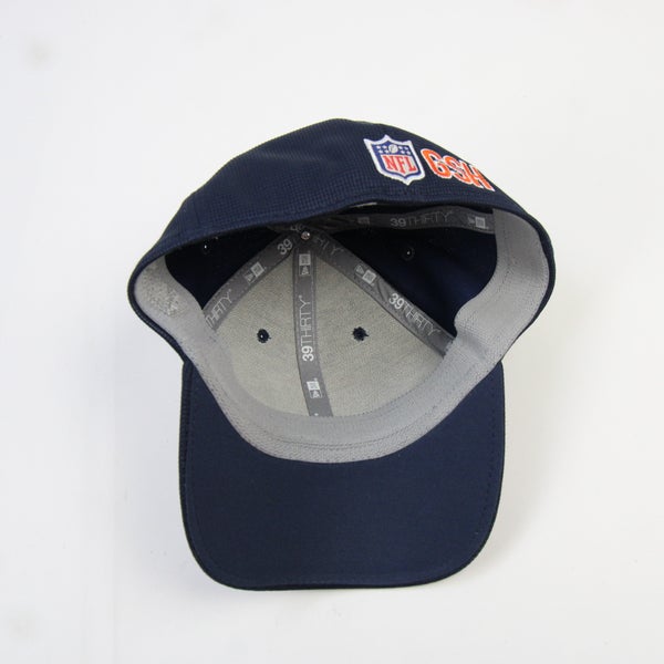 Chicago Bears New Era 39thirty Fitted Hat Unisex Gray/Navy Used SM