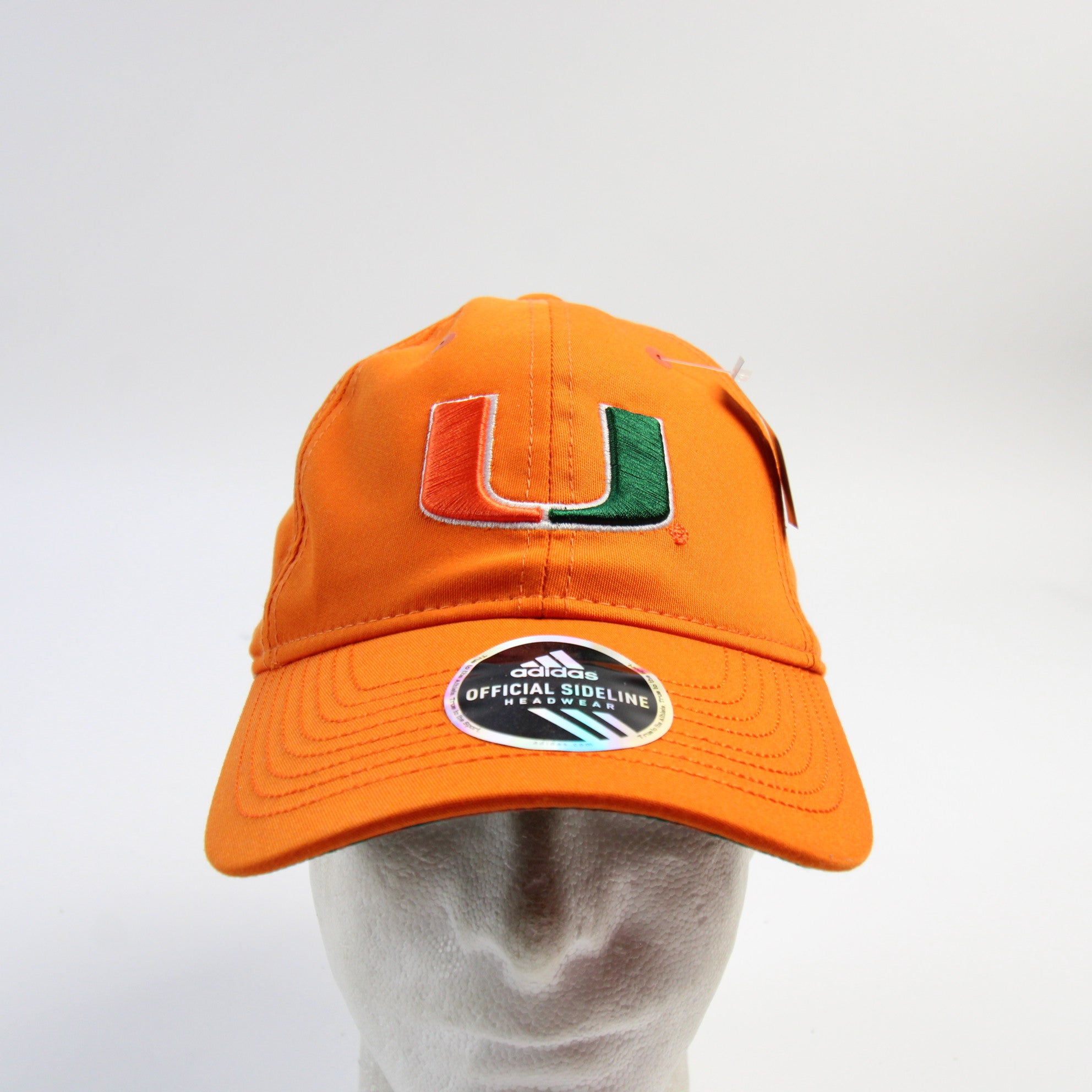 adidas Miami Hurricanes Throwback Fitted Cap - Macy's