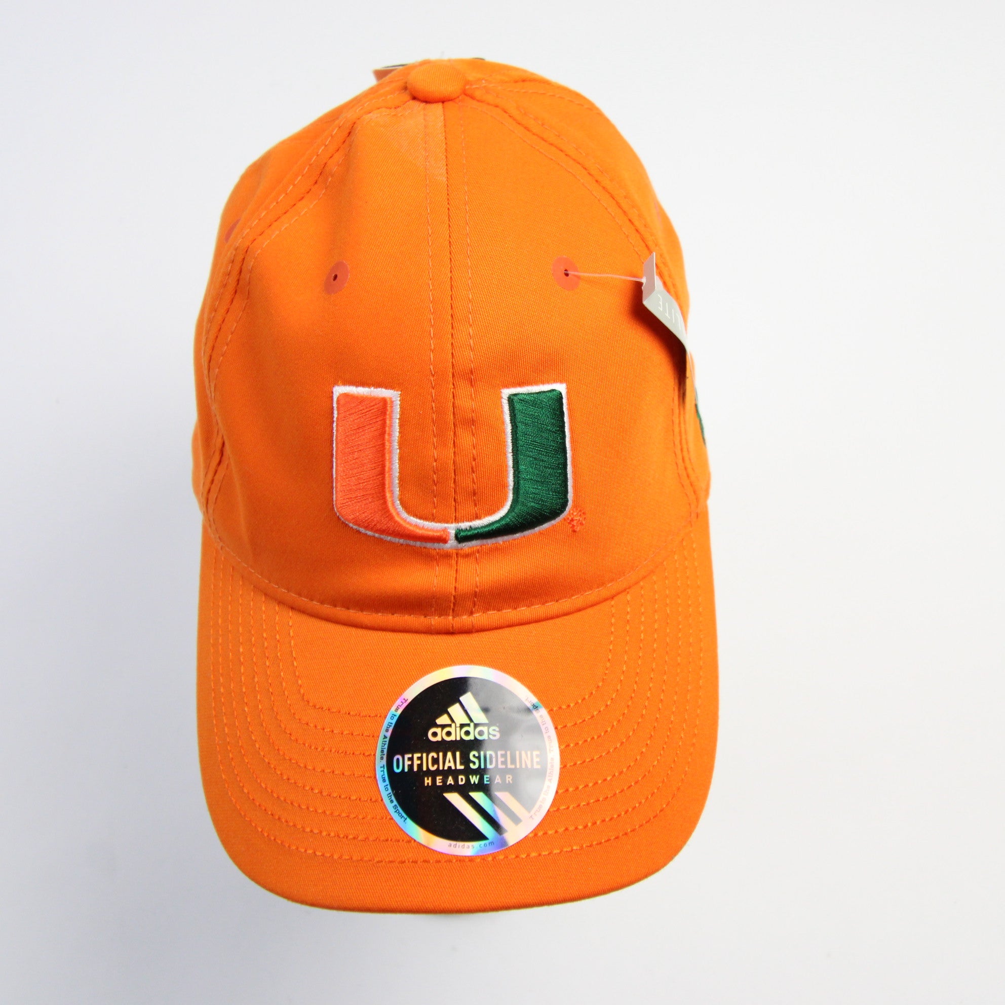 Men's adidas Green/Orange Miami Hurricanes On-Field Baseball Fitted Hat