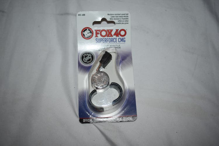 NEW - Fox 40 Superforce Official NHL Hockey Referee Whistle w/Finger Grip