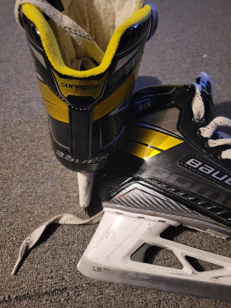 Senior Used Bauer Supreme 3s Hockey Goalie Skates Regular Width Size 8