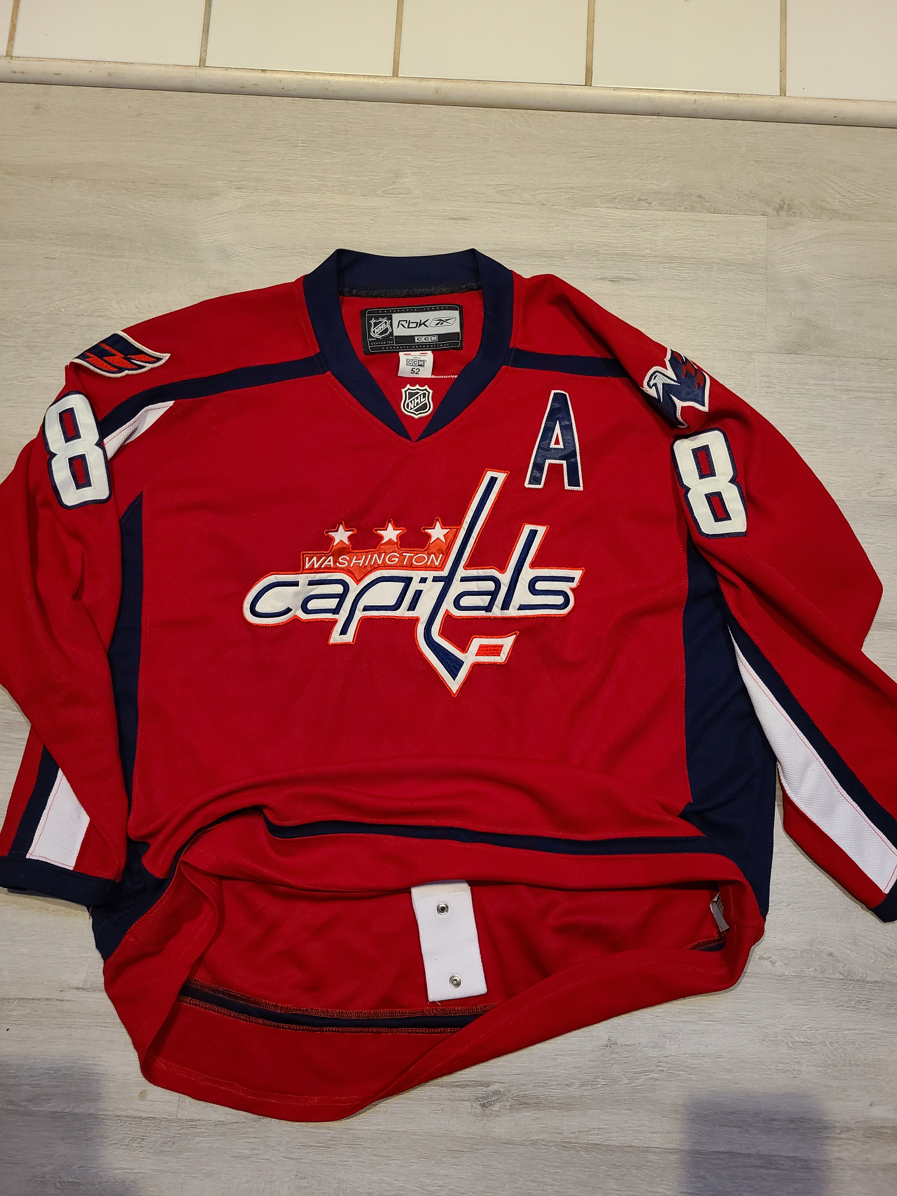 Reebok Ovechkin Authentic Washington Capitals NHL Hockey Jersey