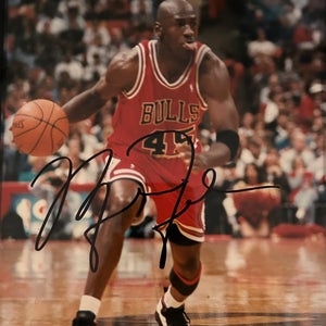 Limited edition Michael Jordan Autographed Photo of him wearing #45 with COA