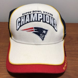 New England Patriots Hat Strapback Cap Men NFL Football Super Bowl 38 Reebok