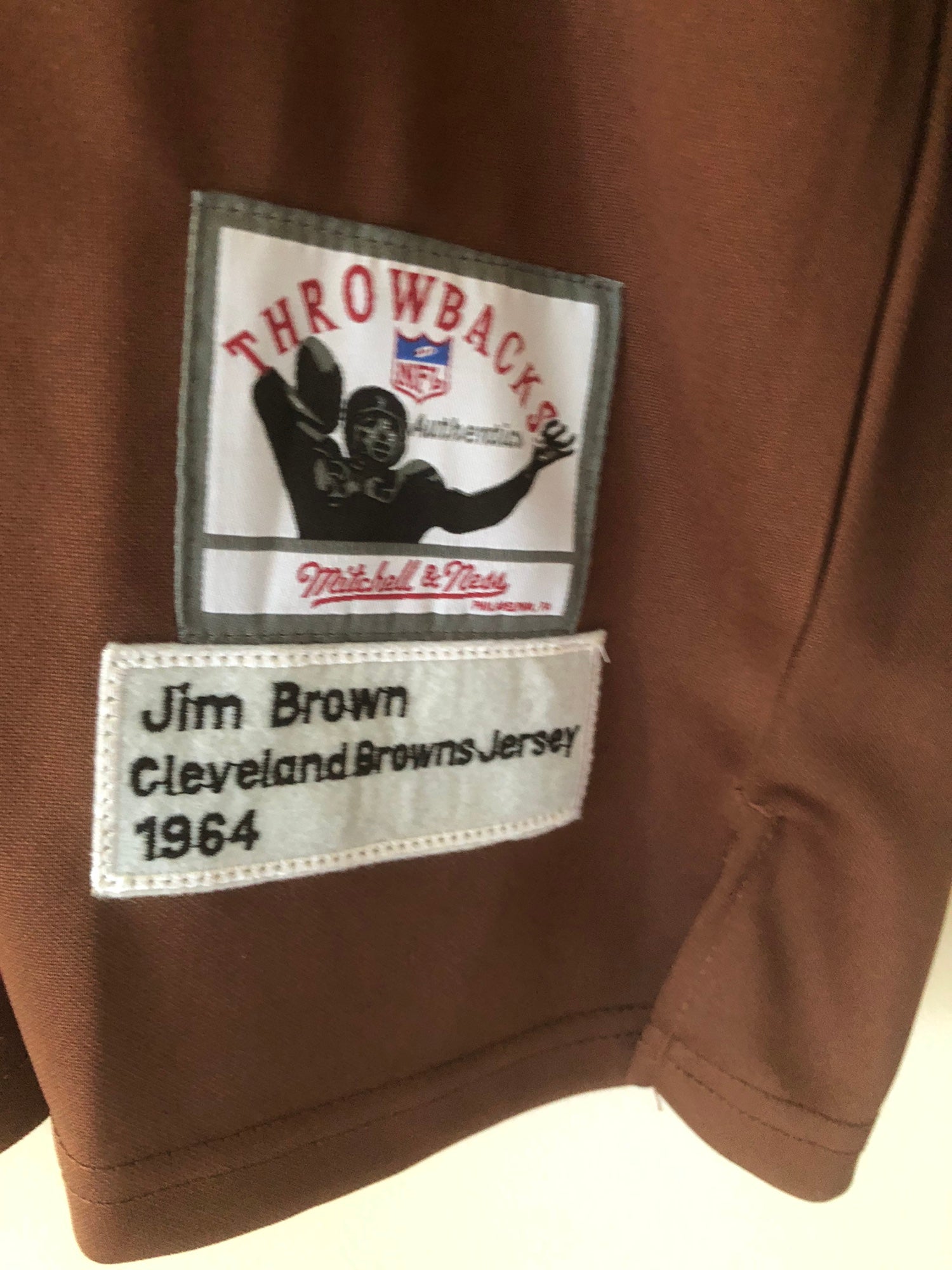 Men's Mitchell & Ness Jim Brown Brown Cleveland Browns 1964