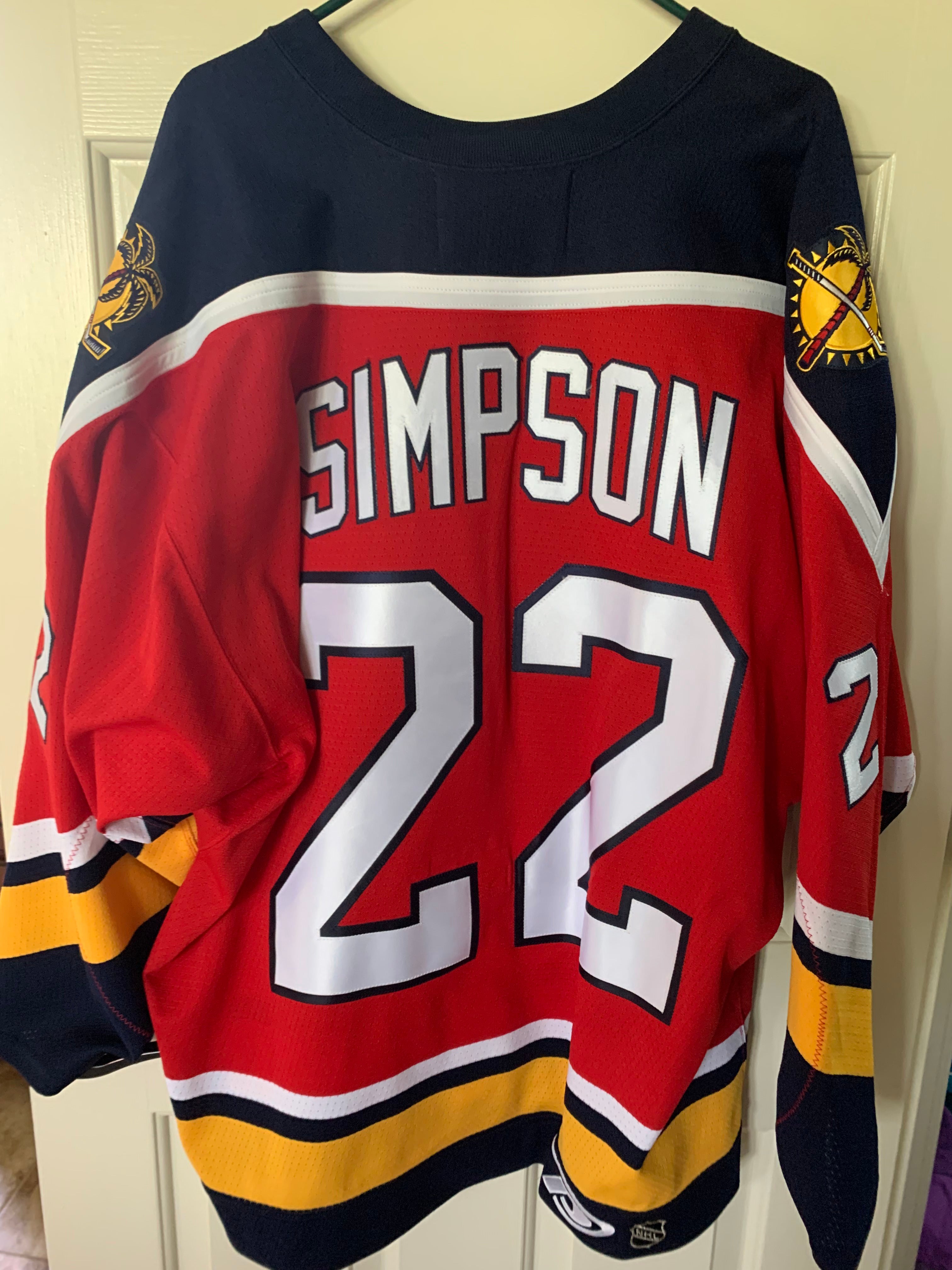 Pro NHL Florida Panthers #22 Todd Simpson Jersey