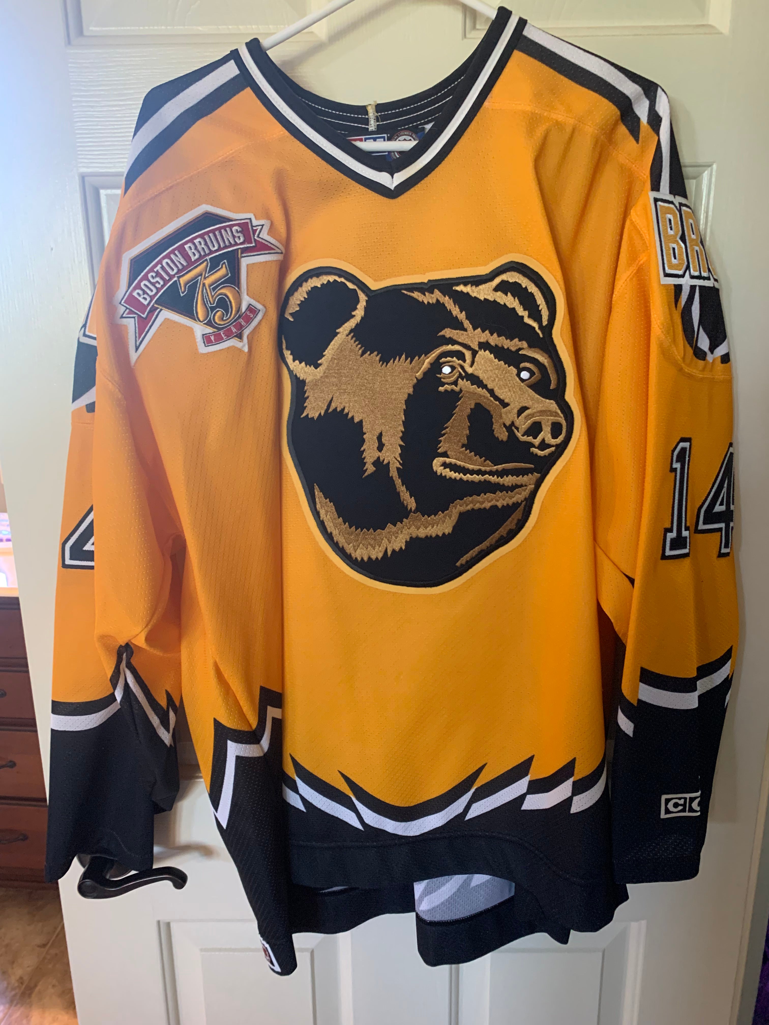 Boston Bruins NHL75 Blank Jersey — Classic Old School
