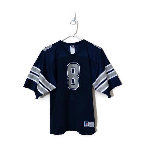 Vintage Russell Athletic Dallas Cowboys Troy Aikman Navy Team Jersey Youth XLarge