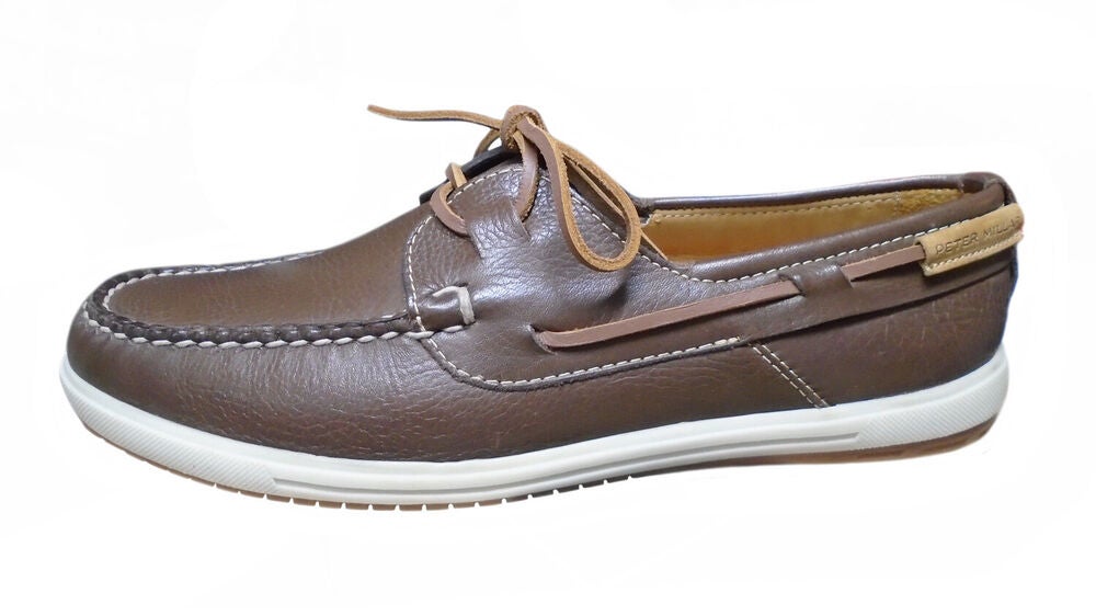 NEW Peter Millar Dark Brown Boat Shoes 