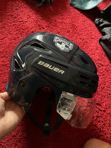 Used Large Bauer Pro Stock Re-Akt 200 Helmet Madison Capitols