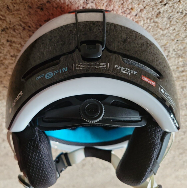 POC Obex BC Spin Helmet White/Orange XLarge-XXLarge 59-62