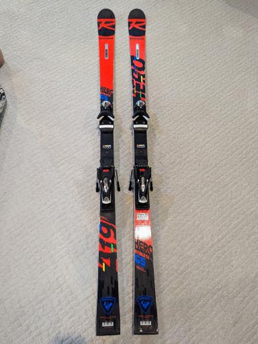 Used Rossignol 165 cm Racing Hero Athlete GS Skis With Look SPX 12 Bindings