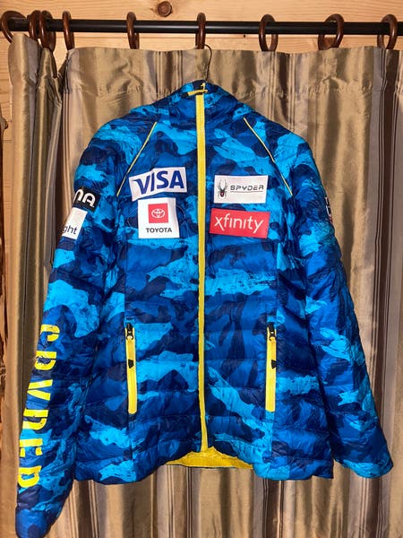US Ski Team Blue Puffy Spyder Jacket SidelineSwap Buy and