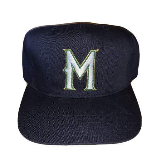 Vintage Milwaukee Brewers MLB Autographed Jeff Cirillo Snapback Hat Rare Logo