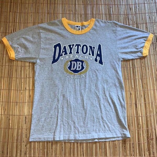 Vintage Daytona Beach Florida Single Stitch Ringer T Shirt Size