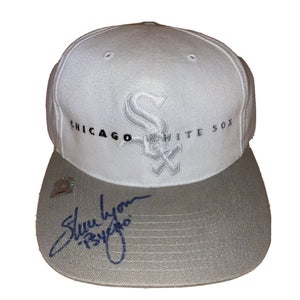 Vintage Chicago White Sox MLB Baseball Strapback Hat Autographed Steve Lyons