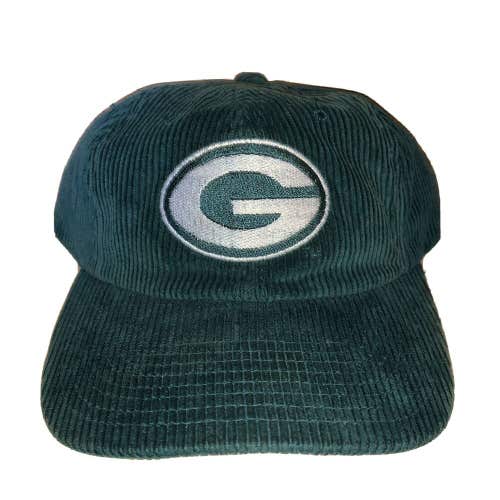 Vintage 1980s Corduroy Green Bay Packers Snapback Hat Autographed Mike Holmgren
