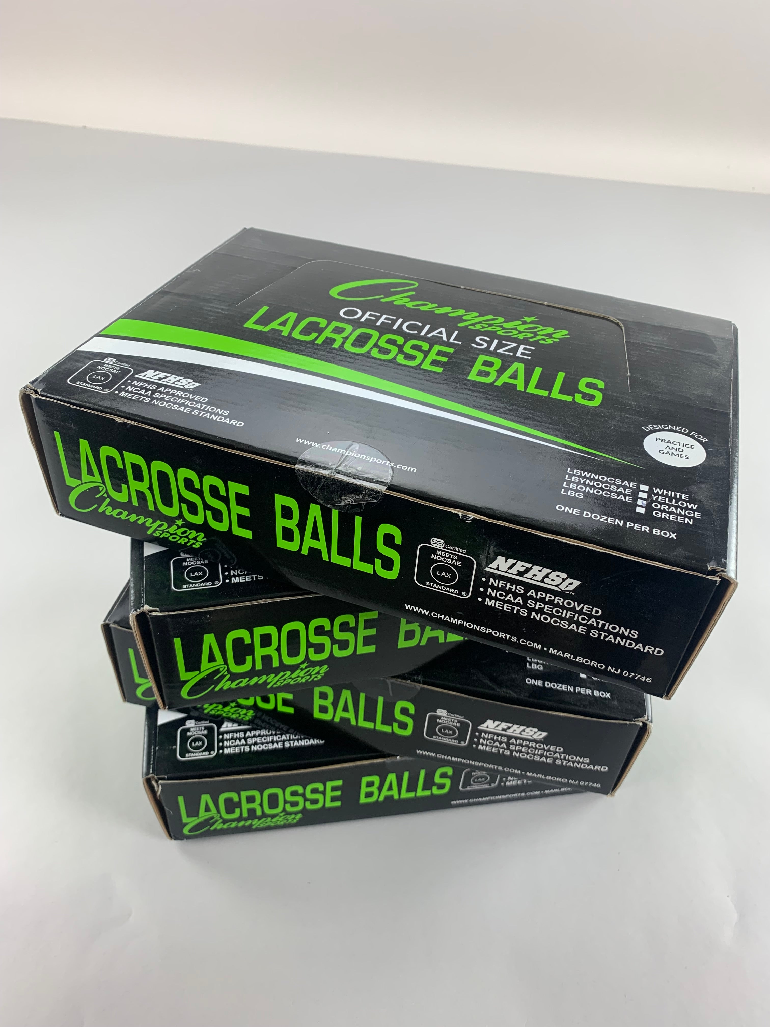 Champion Sports Official Lacrosse Balls (Green, Pack of 12)