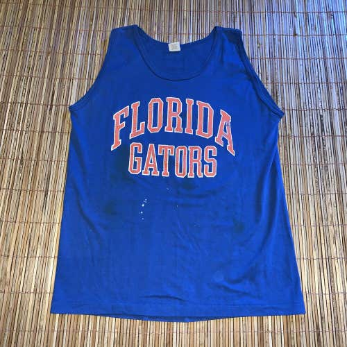 Vintage 80s Florida Gators Tank Top Size M/L NCAA University Of Florida UF WORN