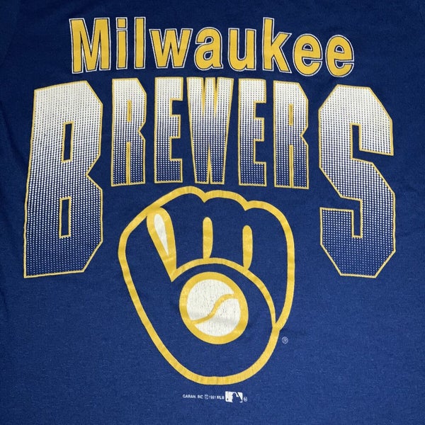 NWT vintage 80s MILWAUKEE BREWERS T-Shirt MEDIUM baseball mlb single stitch