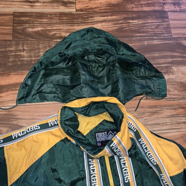 Vintage Green Bay Packers Jacket Mens Large L Chalk Line Satin Coat  Football NFL