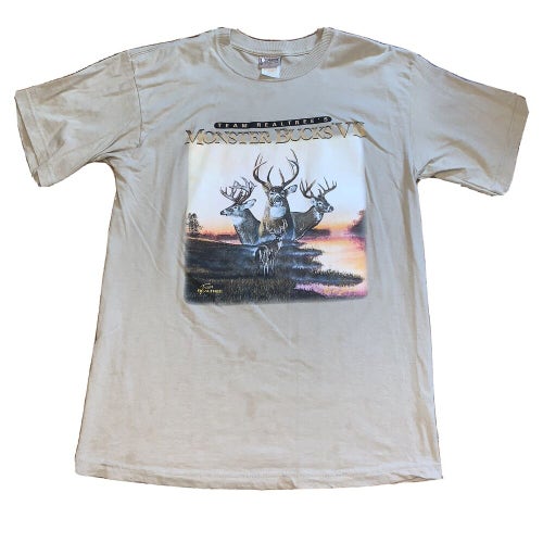 Team Realtree T-Shirt Adult Sz Large Monster Bucks Deer VIII Nature Hunting