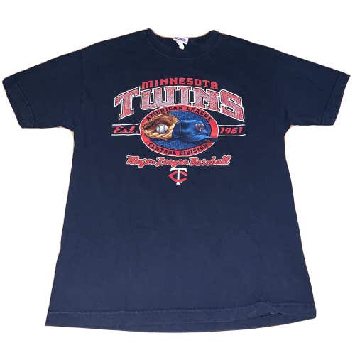 Vintage Style 2007 Minnesota Twins American League Blue T-Shirt Sz Med/Large MLB