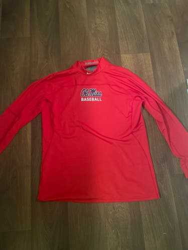 Red New Ole Miss Baseball XL Nike Shirt