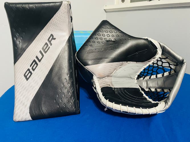 Bauer 2X Pro Hockey Goalie Glove And Blocker