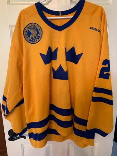 IIHF Sweden National Hockey Vintage #2 Mattias Ohlund Jersey