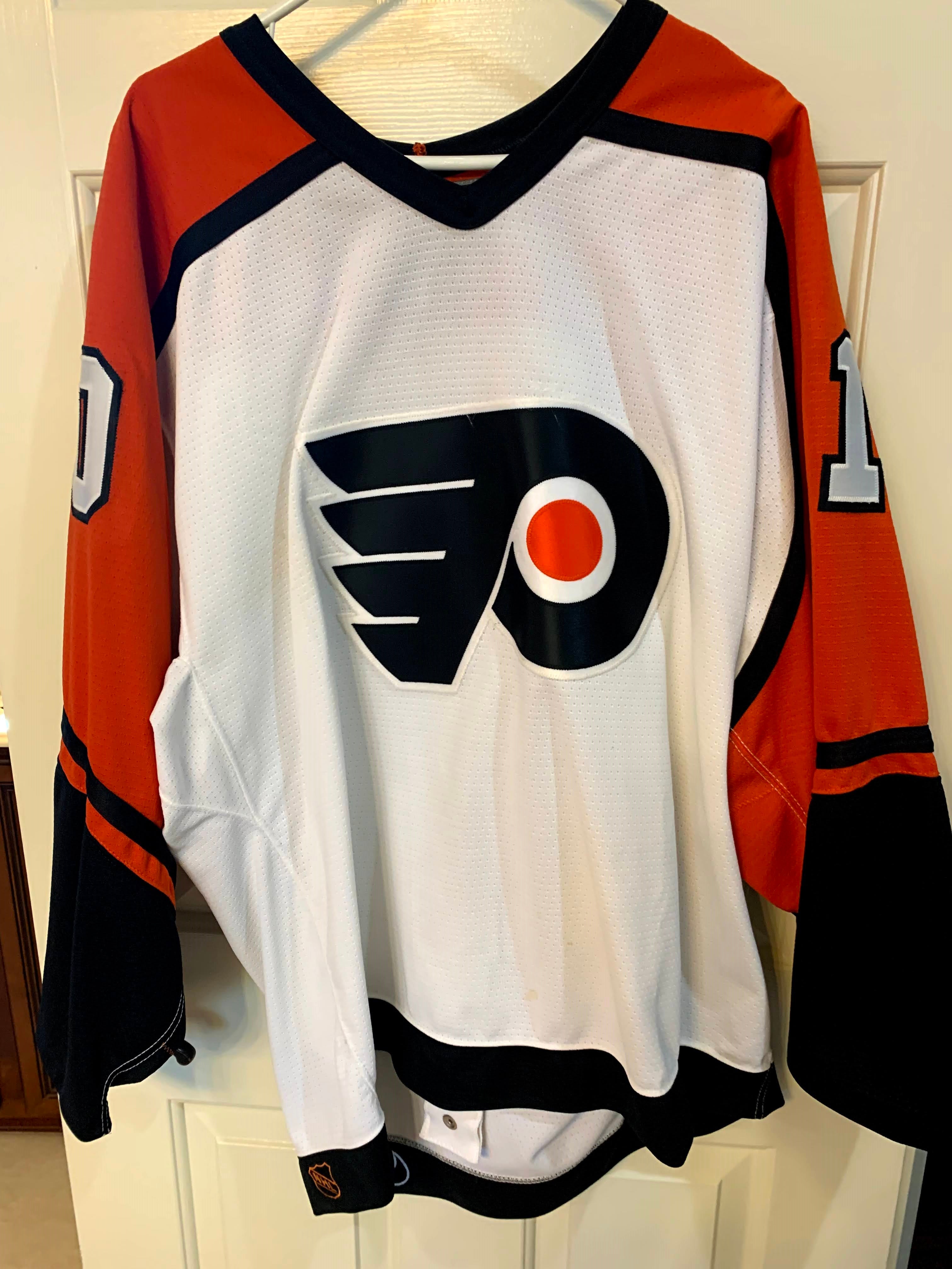 John LeClair Philadelphia Flyers Authentic CCM Signed #10 Orange Jersey-JSA