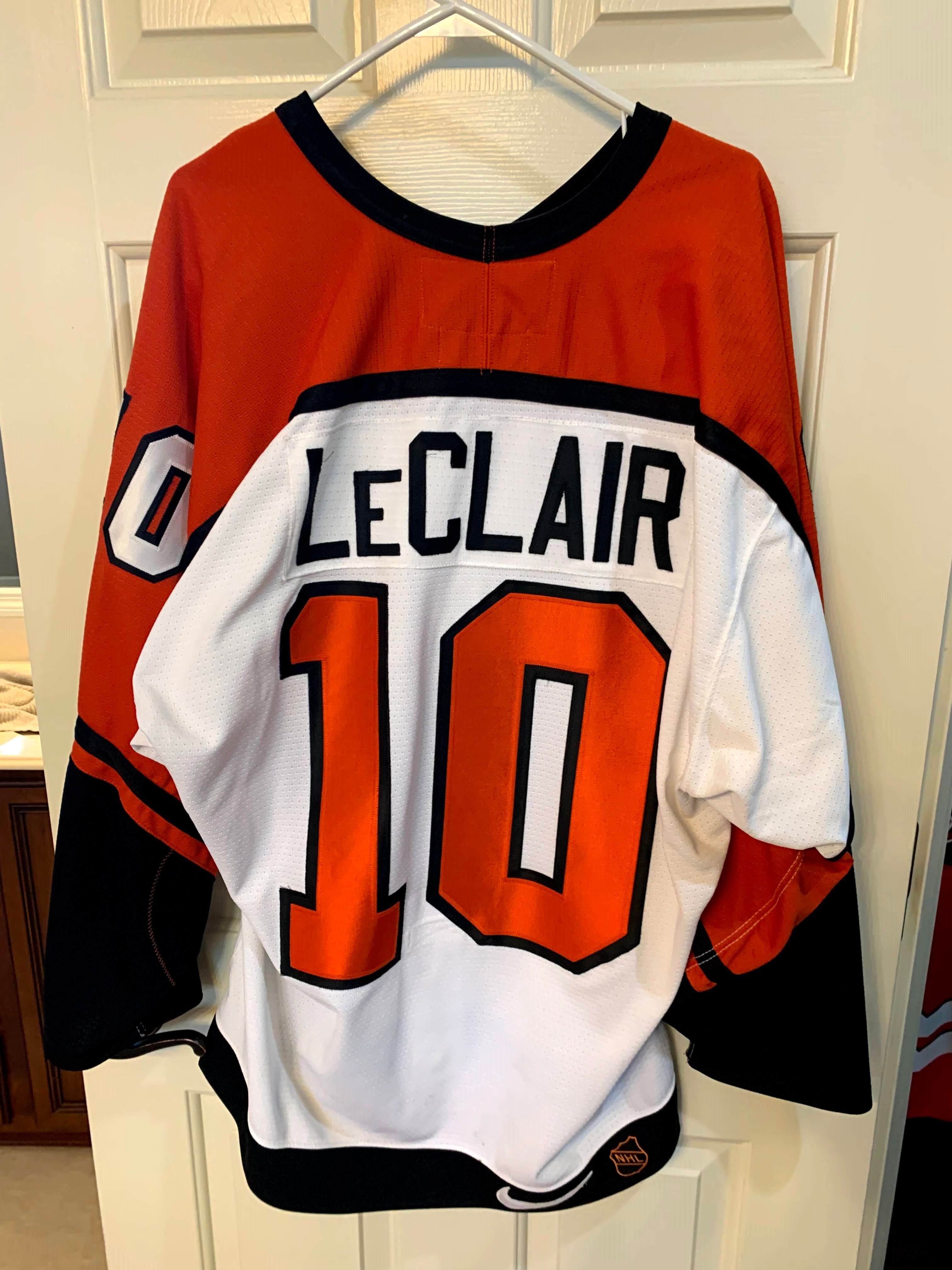 John LeClair Philadelphia Flyers Authentic CCM Signed #10 Orange Jersey-JSA