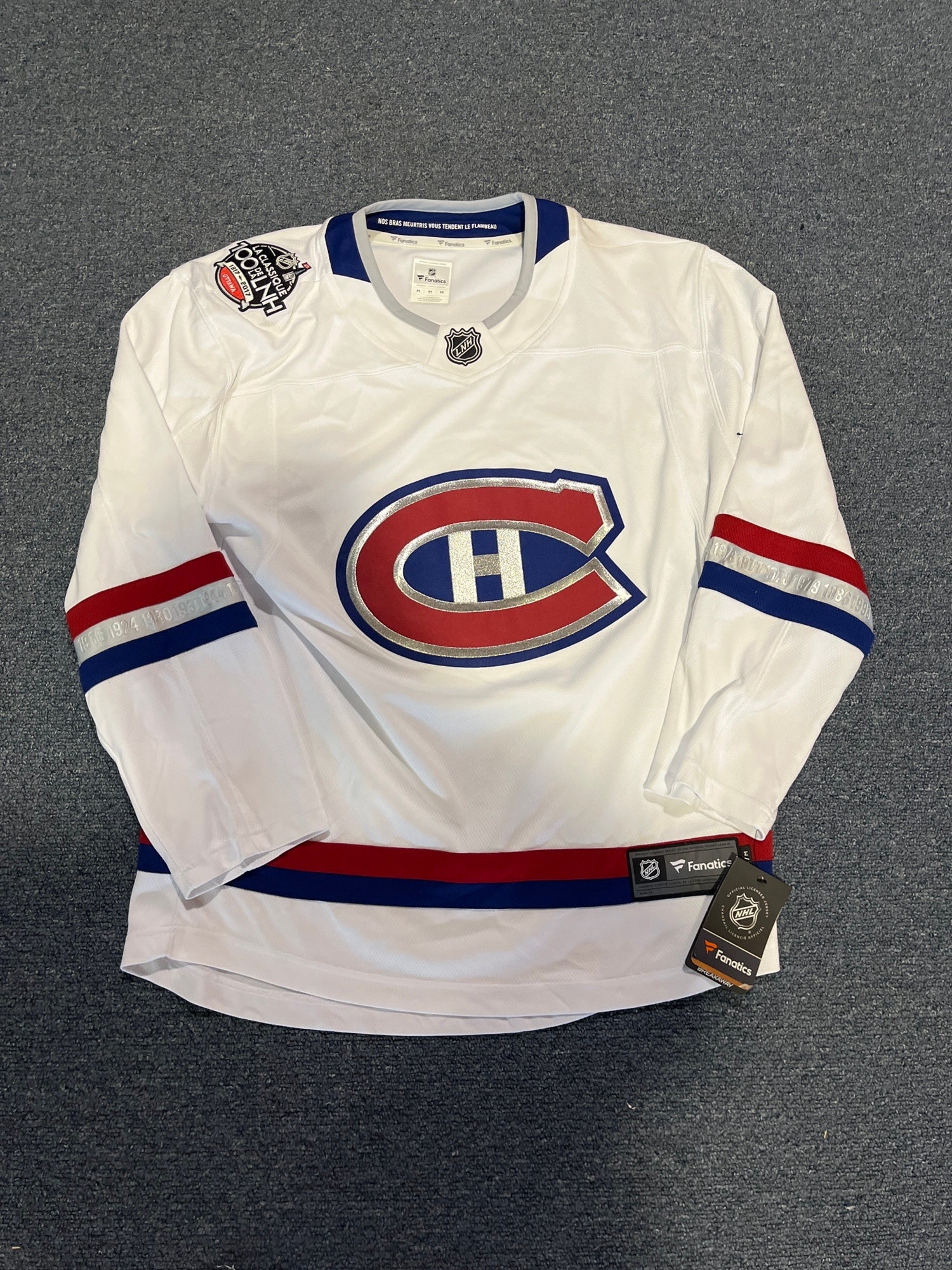 Men's Fanatics Branded White Montreal Canadiens Breakaway Away Jersey