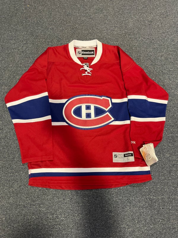 Reebok MICHAEL CAMMALLERI No 13 MONTREAL CANADIENS Size 52 Hockey Jersey w  Strap