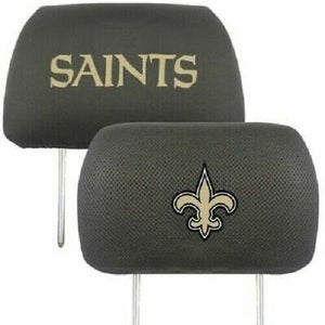 NFL New Orleans Saints Head Rest Cover Double Side Embroidered Pair by Fanmats