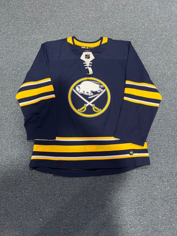 New Large 54 Buffalo Sabres Blue Gold 90's Angry Goat Head Reverse Retro  Jersey