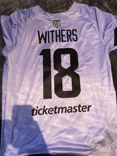 PLL CHAMPIONS WATERDOGS GAME USED JERSEY #18 Withers