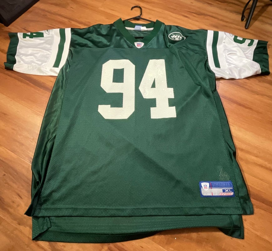 JOHN ABRAHAM New York JETS Football REEBOK Replica LARGE Jersey NFL Vintage  NEW