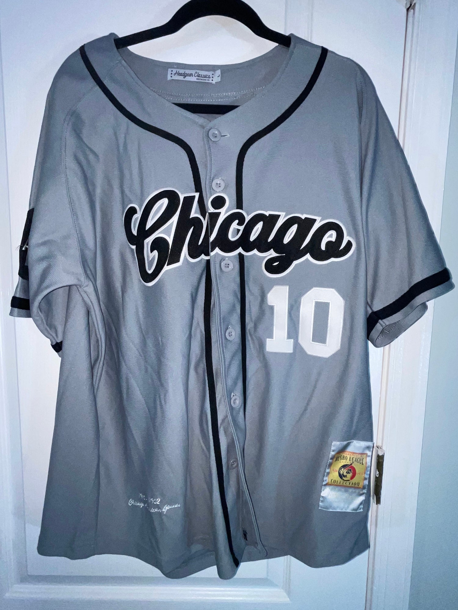 19 CHICAGO American Giants Negro League White PS Throwback Jersey