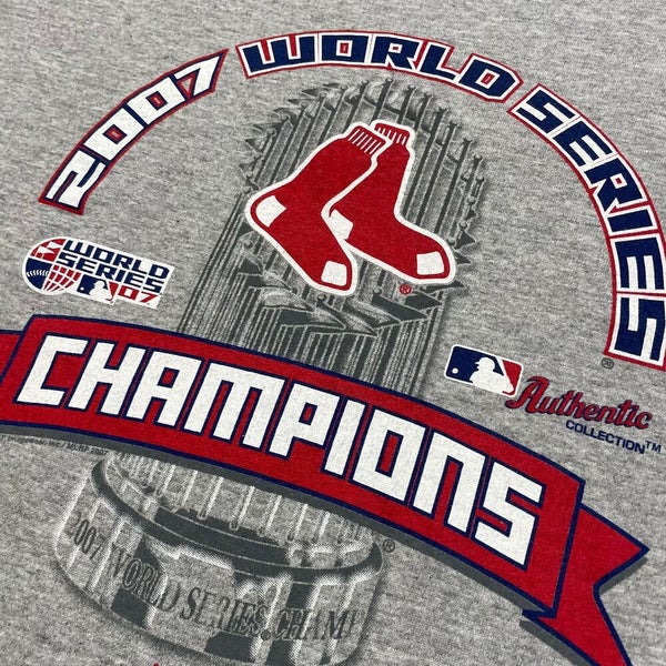 Boston Red Sox T Shirt Men XL Adult Gray MLB Baseball 2007 World Series  Majestic