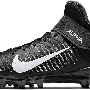 NIB Nike Alpha Menace Pro 2 Mid Football Lacrosse Cleats Black Size 9