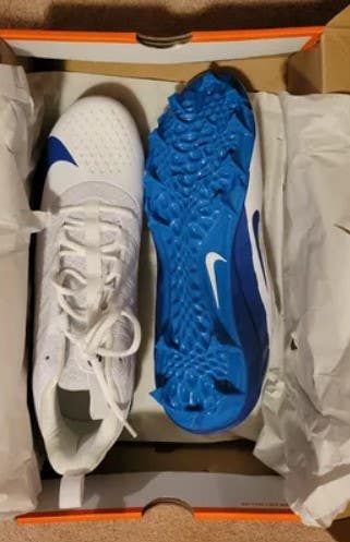 White Adult New Men's Size 12.5 (Women's 13.5) Molded Cleats Nike Mid Top Alpha Huarache 6 Pro