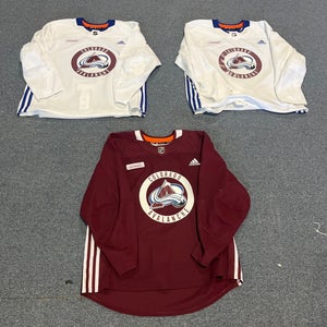 Used Adidas Colorado Avalanche Numbered Practice Jersey 56 & 58