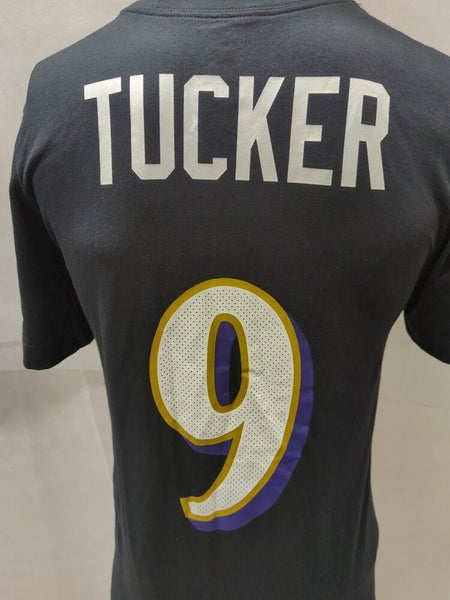 Justin Tucker Baltimore Ravens Men's Black Name & Number Logo T