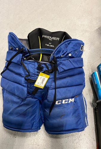 CCM Used XL Blue Junior Hockey Goalie Pants