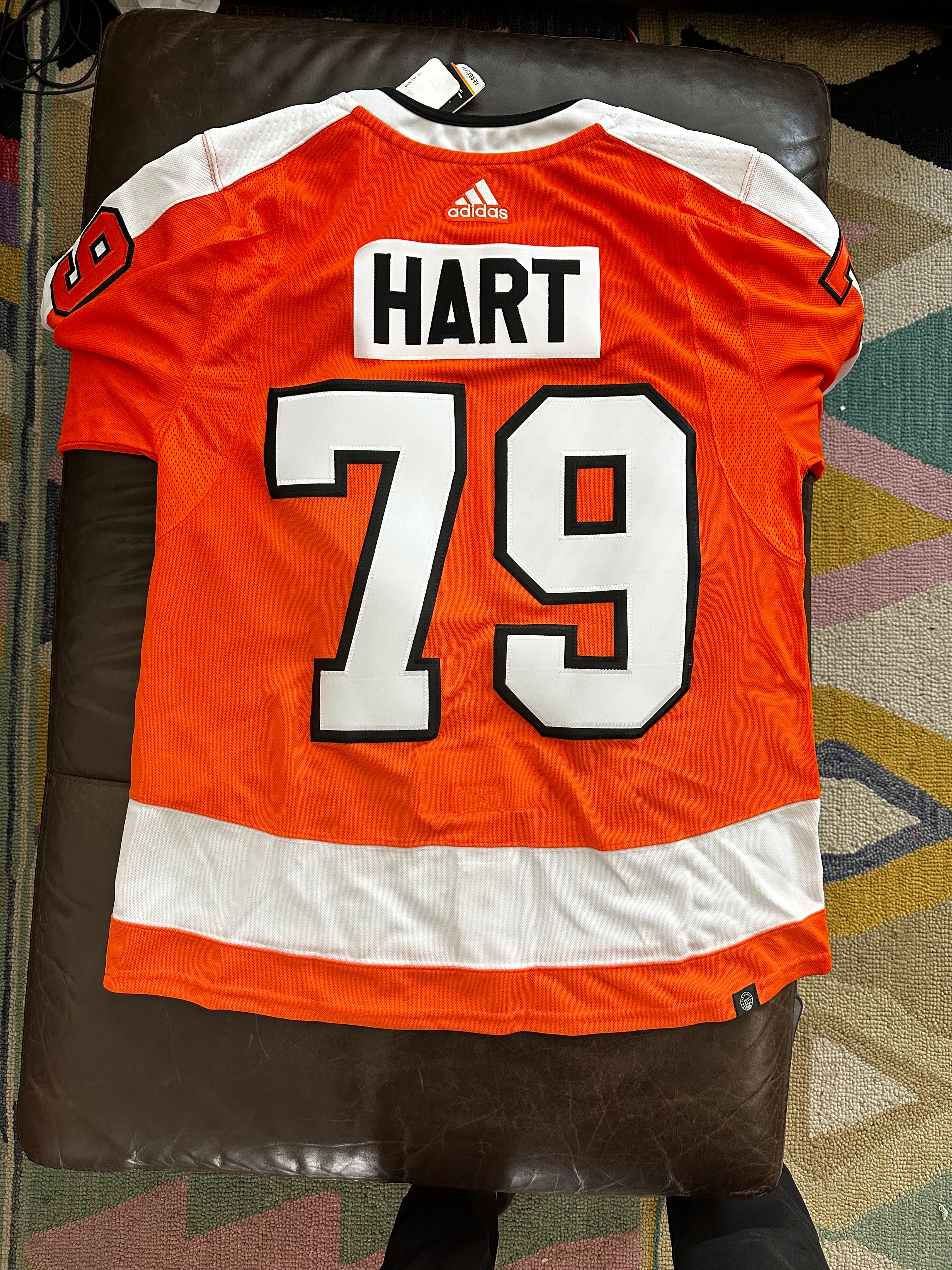 Men's adidas Carter Hart Orange Philadelphia Flyers Home